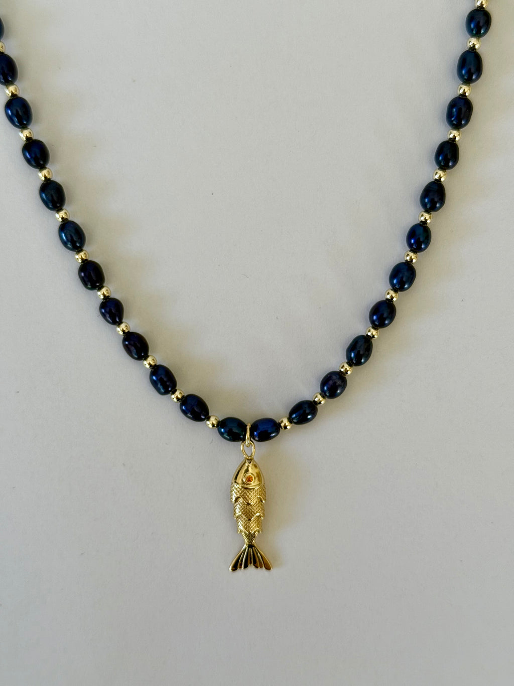 The Navy Fish Necklace